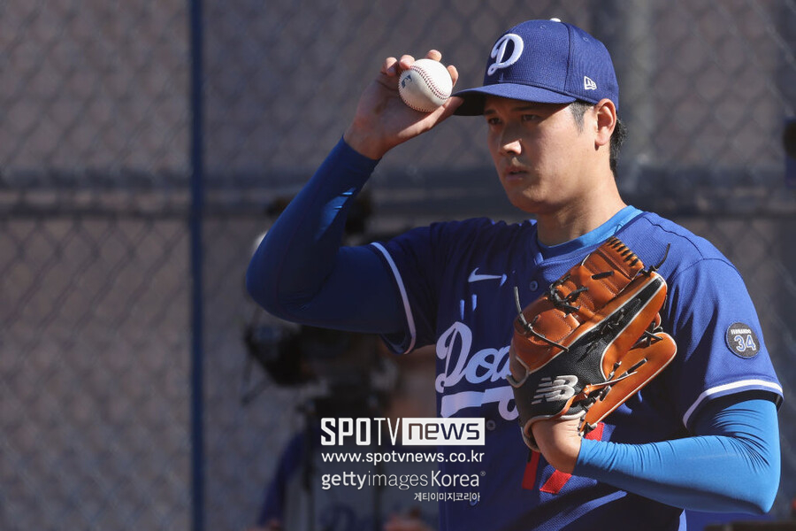 ▲ LA 다저스 오타니 쇼헤이가 불펜 피칭을 실시하며 실전 복귀가 가까워졌음을 알렸다.