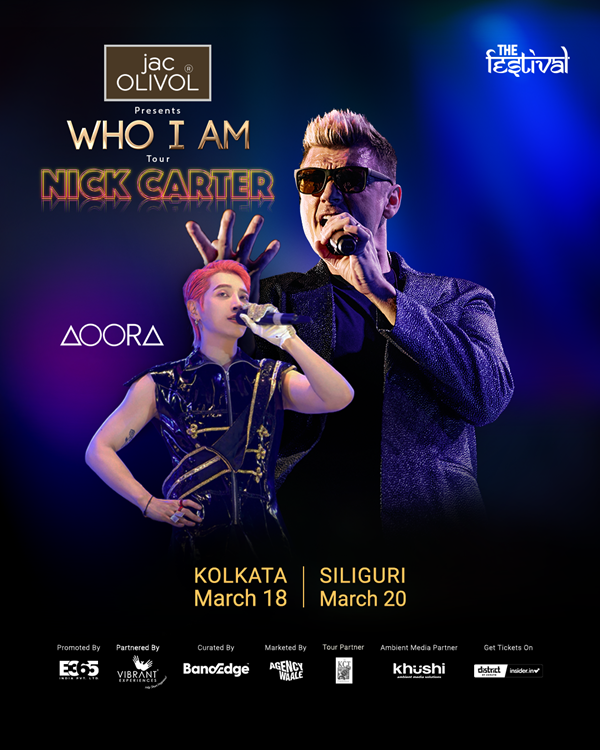 ▲ 아우라가 오프닝 무대에 오르는 닉 카터 인도 공연 포스터. 제공|㈜일공이팔, HBC HOUSE, vectormob