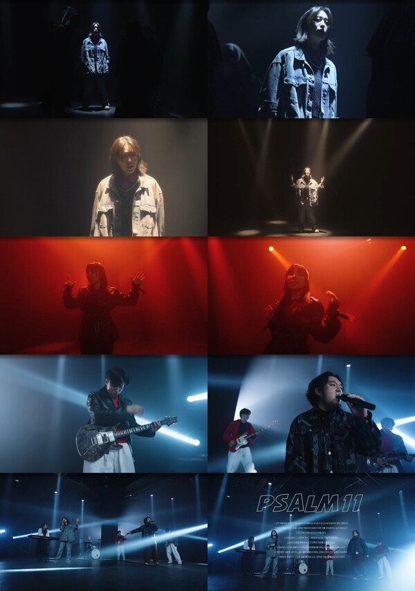 ▲ 24일 공개되는 히스플랜 새 싱글 '론리 데이비드' 뮤직비디오 장면들. 제공|진엔원뮤직웍스