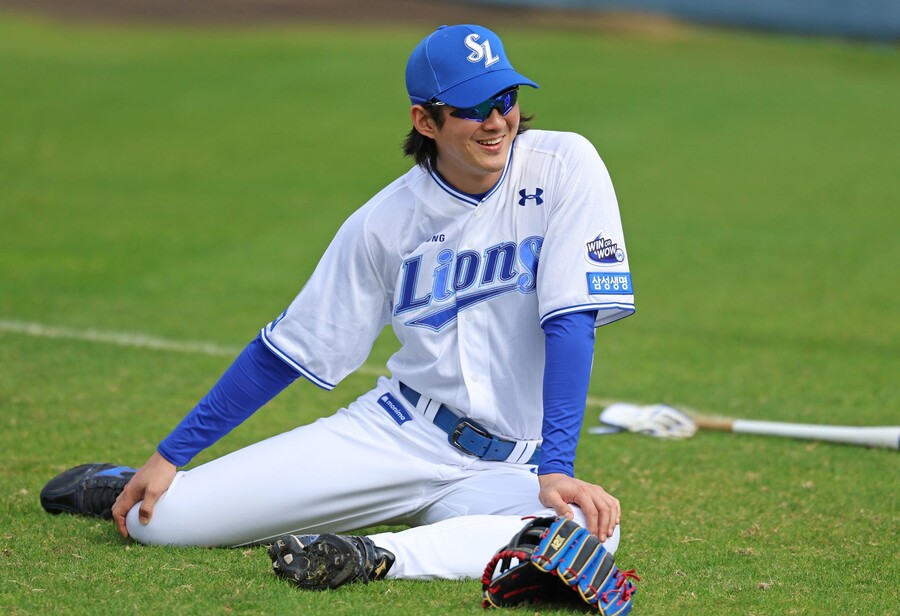 ▲ 지난해 플레이오프 2차전 이후 처음으로 실전 경기에 나서 두 타석을 소화한 구자욱 ⓒ삼성라이온즈