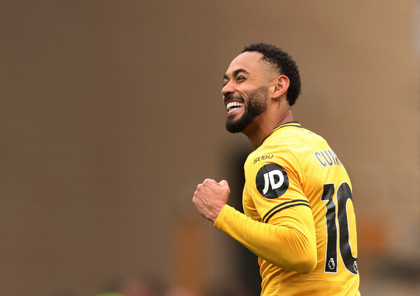 ▲ 울버햄턴 공격수 마테우스 쿠냐는 맨체스터 유나이티드, 아스널 등의 관심 안에 았다. ⓒ연합뉴스/AFP/REUTERS