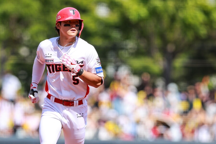 ▲ 부상 후 첫 선발 출전 경기에서 시즌 첫 홈런을 기록한 김도영 ⓒKIA타이거즈