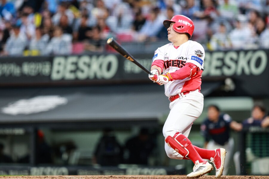 ▲ 나성범이 이탈한 상황에서 해야 할 일이 많은 이우성은 5월 들어 심각한 타격 슬럼프를 겪고 있다 ⓒKIA타이거즈