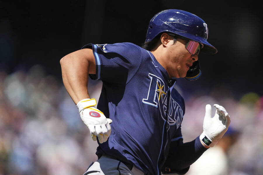 ▲ 주루하는 김하성. ⓒ연합뉴스/AP