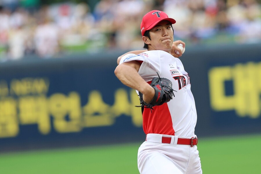 ▲ 팔꿈치 재활을 마치고 돌아온 뒤 경기력의 업그레이드 조짐이 보이는 이의리 ⓒKIA타이거즈