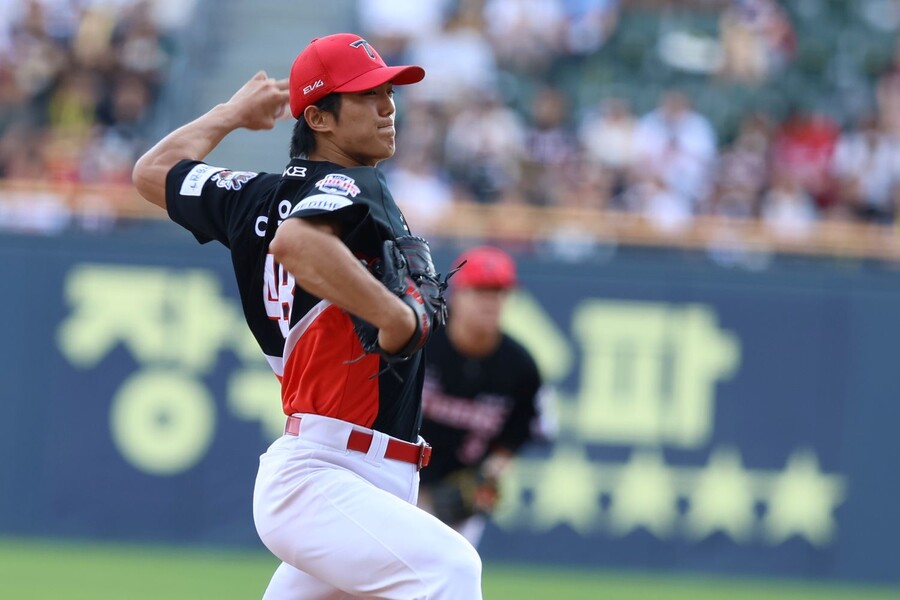 ▲ 16일 잠실 두산전에서 6이닝 2실점으로 호투한 이의리는 전반적인 트래킹 데이터에서 부상 전보다 더 좋아진 부분들이 더러 보인다 ⓒKIA타이거즈