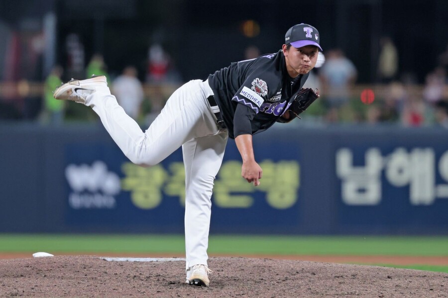 ▲ 20일 광주 키움전에서 성공적으로 1군 데뷔전을 마친 김정엽 ⓒKIA타이거즈
