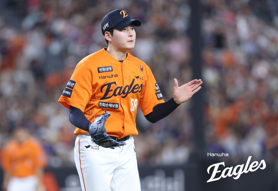 ▲ 24일 대전 SSG전에서 위기를 틀어막고 승리에 공을 세운 조동욱 ⓒ한화이글스