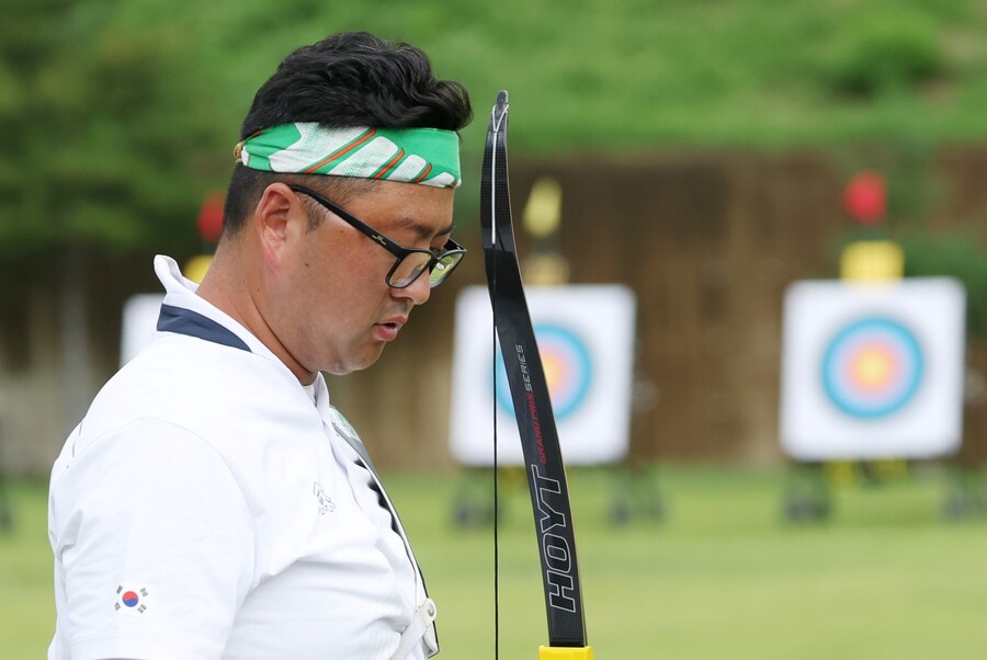 ▲ 김우진이 세계양궁선수권대회 남자 개인전 32강에서 예상 밖의 패배를 당했다. ⓒ연합뉴스