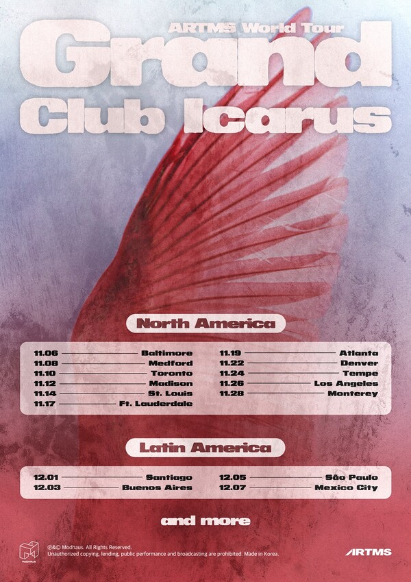 ▲ 아르테미스 월드투어 '그랜드 클럽 이카루스' 미주투어 포스터. 제공|모드하우스