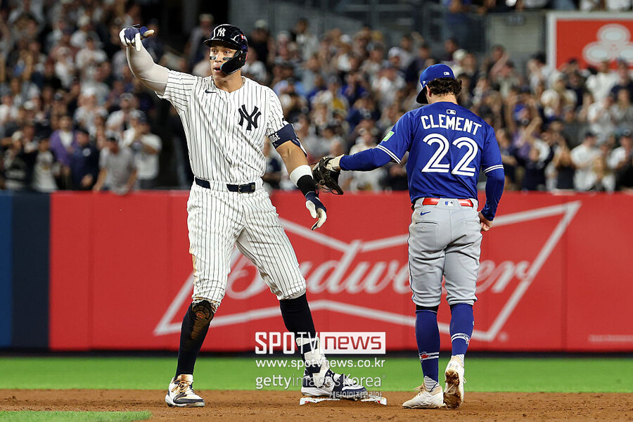 ▲ 1-6으로 뒤진 경기에서 결정적인 추격의 4타점을 기록하며 팀을 구해낸 애런 저지