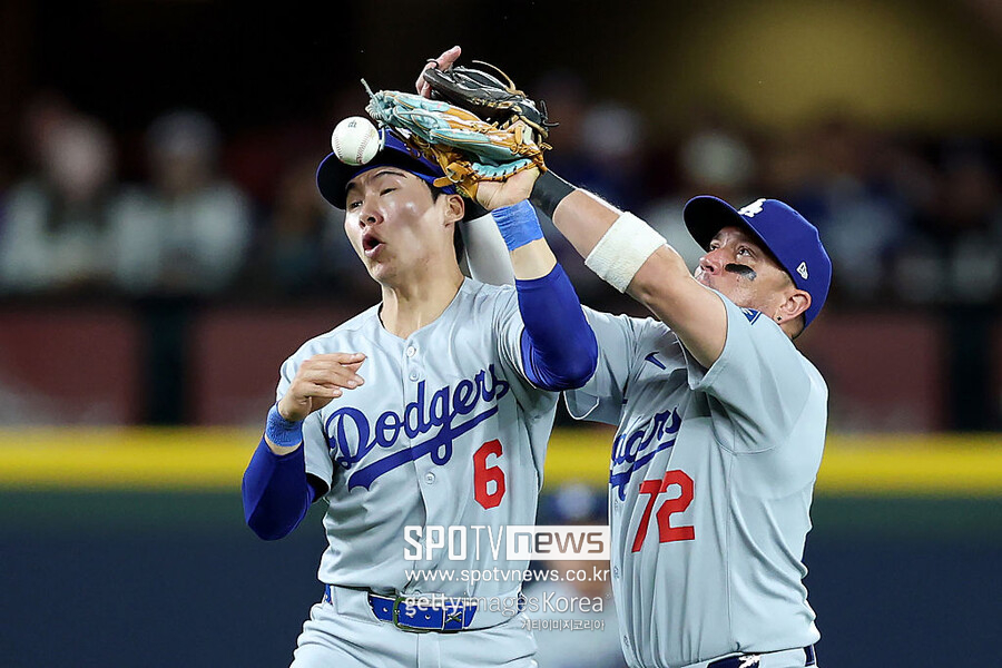 ▲ 미겔 로하스(오른쪽)의 햄스트링 부상 변수로 꼭 선발이 아니더라도 김혜성의 출전 가능성은 점차 높아지고 있다