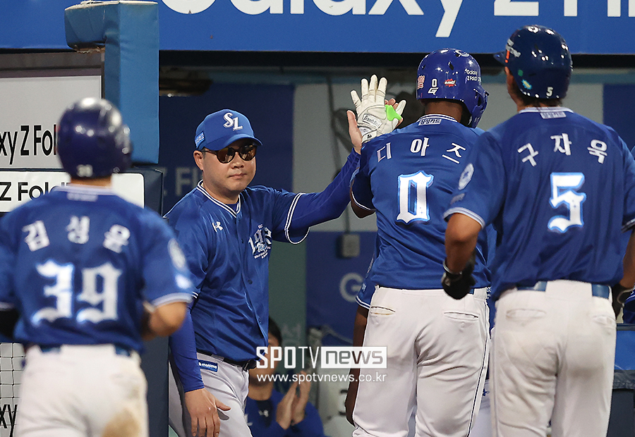 ▲ 박진만 감독 디아즈 ⓒ곽혜미 기자