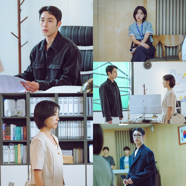 ▲ 오는 11월 1일 오후 9시 20분 첫 방송을 앞둔 KBS2 새 토일 미니시리즈 '마지막 썸머' 장면들. 이재욱과 최성은이 썸과 쌈을 오가는 혐관의 정석을 보여준다. 제공|KBS