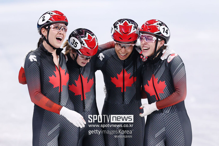 ▲ 캐나다 여자 쇼트트랙 대표팀.