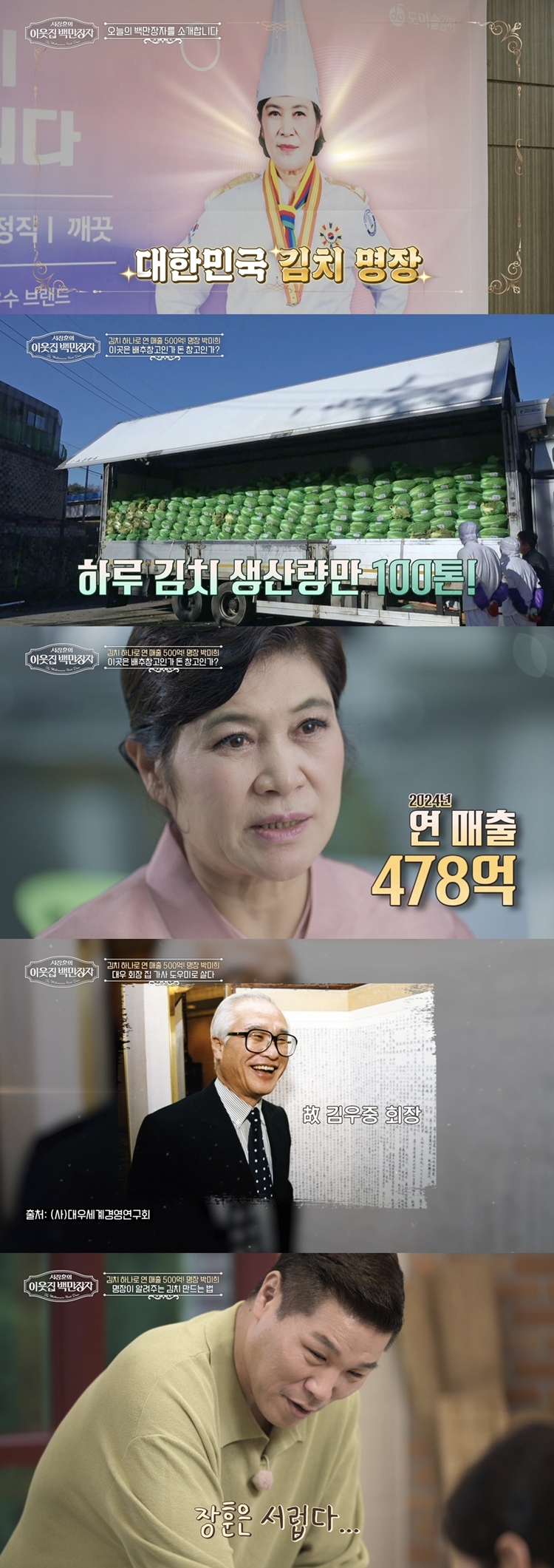 대기업 회장 가사 도우미→연매출 478억, 김치 명장 박미희 성공 비결 공개 < 방송 tv < 연예 < 기사본문 - SPOTV NEWS