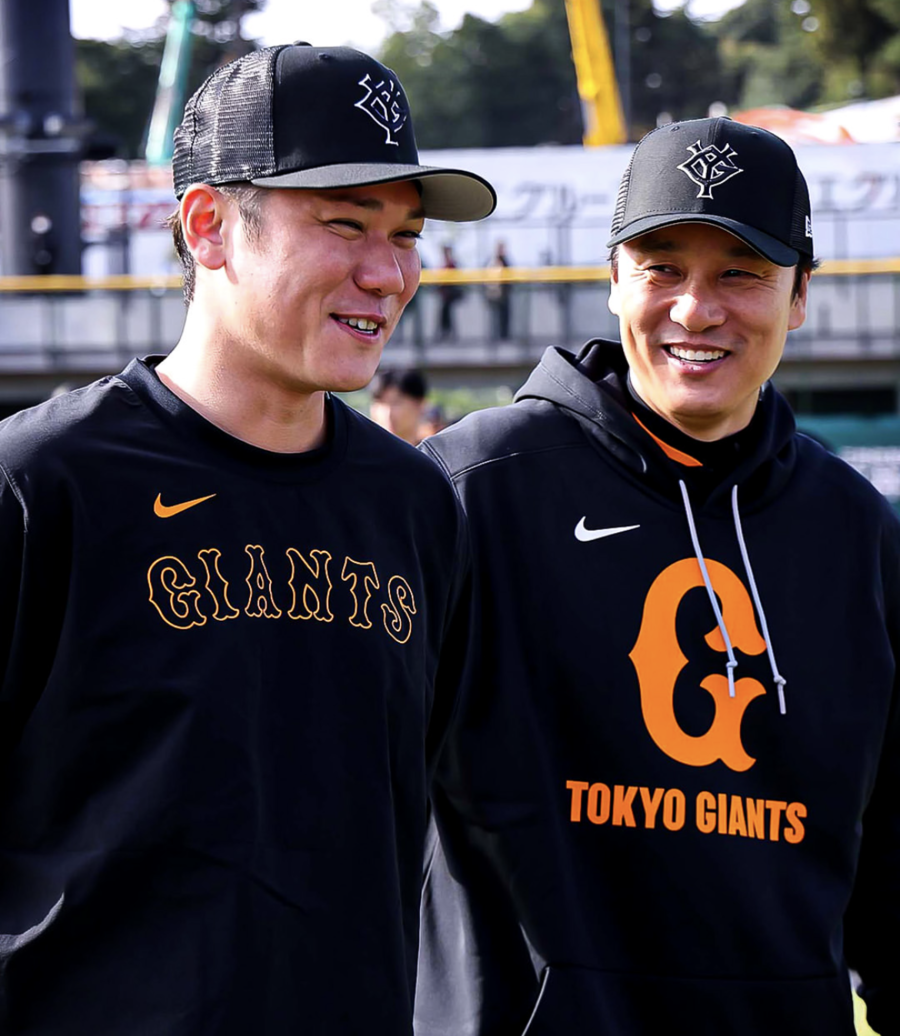 ▲ 이승엽 전 감독(오른쪽)과 사카모토 하야토. ⓒ 요미우리 자이언츠