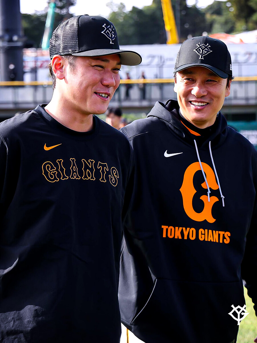 ▲ 이승엽 요미우리 임시코치와 요미우리 사카모토 하야토 ⓒ요미우리 자이언츠 공식 SNS