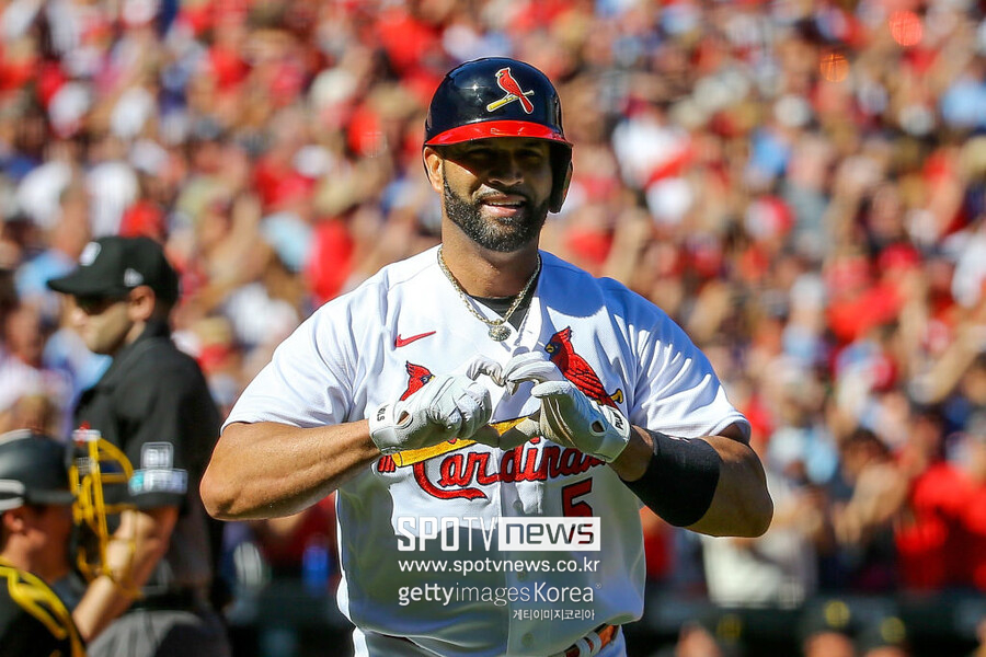 ▲ 2022년 세인트루이스 카디널스에서 선수 생활을 끝으로 은퇴한 알버트 푸홀스.
