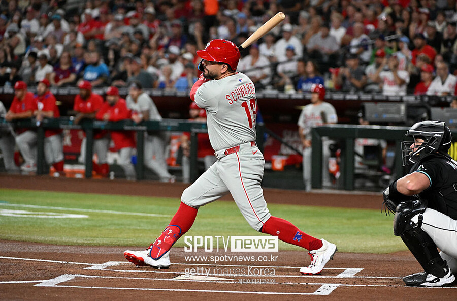 ▲ 슈와버는 올해 내셔널리그 홈런과 타점 부문을 석권하며 오타니의 독주를 막아냈다