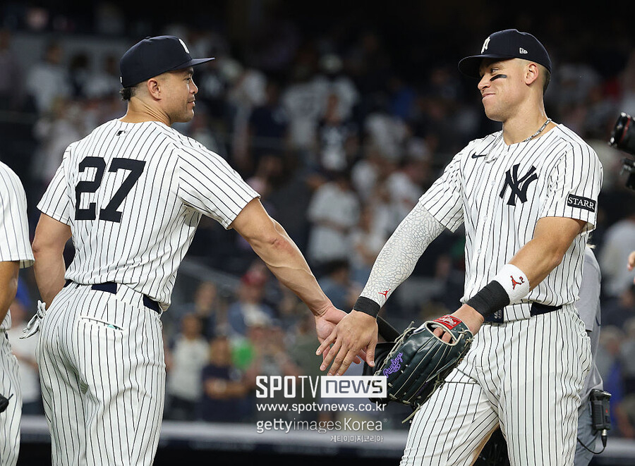 ▲ 저지와 스탠튼이라는 확실한 우타 거포가 있는 양키스는 만약 벨린저가 떠날 경우 좌타 거포 영입으로 밸런스를 맞출 필요가 있다