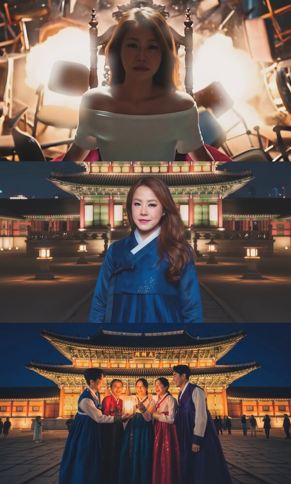 ▲ 김민희 '축제로구나' AI 뮤직비디오 장면들. 제공|이끌림엔터테인먼트 