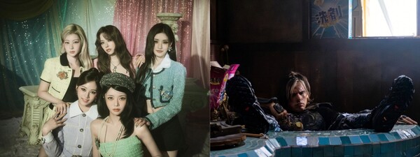 ▲ 프랑스 괴수영화 '요로이' OST '울랄랄랄라'를 협업한 피프티피프티(왼쪽사진)과 오헬산. 제공|어트랙트, 소니뮤직코리아