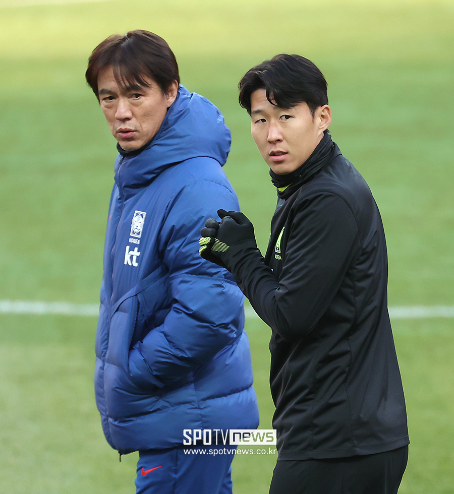 ▲ 홍명보 감독 손흥민 ⓒ곽혜미 기자