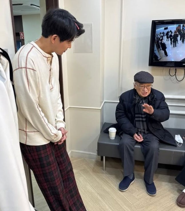 ▲ 이상윤(왼쪽), 이순재. 출처| 이상윤 인스타그램