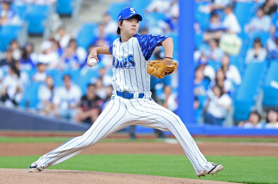 삼성 라이온즈 김현준의 복귀전 장면