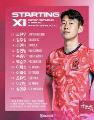 브라질 라인업 발표 직후 상암 전경