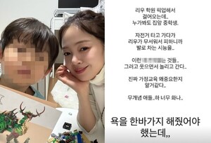 김보미, 6살 子 위협한 중학생에 분노 무개념 애들 너무 화나