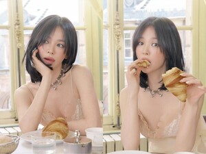 송혜교, 빵 먹는 청순 미모 뒤…아찔한 블랙 레이스 자태 세상에나