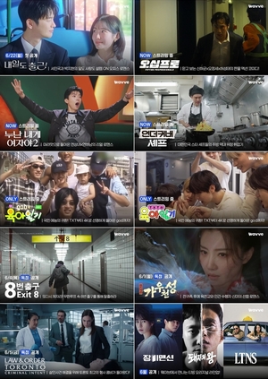 내일도 출근 → TXT 육아일기 → 돼지의 왕 ...웨이브, 신규 라인업 공개
