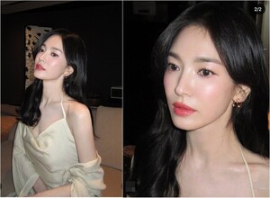 송혜교, 프랑스 칸에서 파격 노출로 난리자베스 ...초근접샷 속 길어진 중안부 눈길
