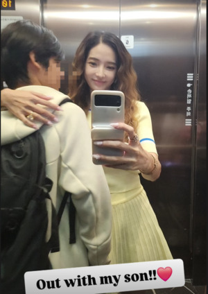 한채영, 훤칠한 13살 子 공개에 난리났다 이목구비가 엄마 판박이