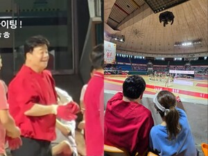 환갑 백종원, 자녀 운동회서 싱글벙글 …목장갑 끼고 줄다리기까지 포착