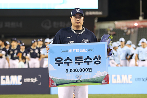 [포토S] 우수투수상 수상한 류현진